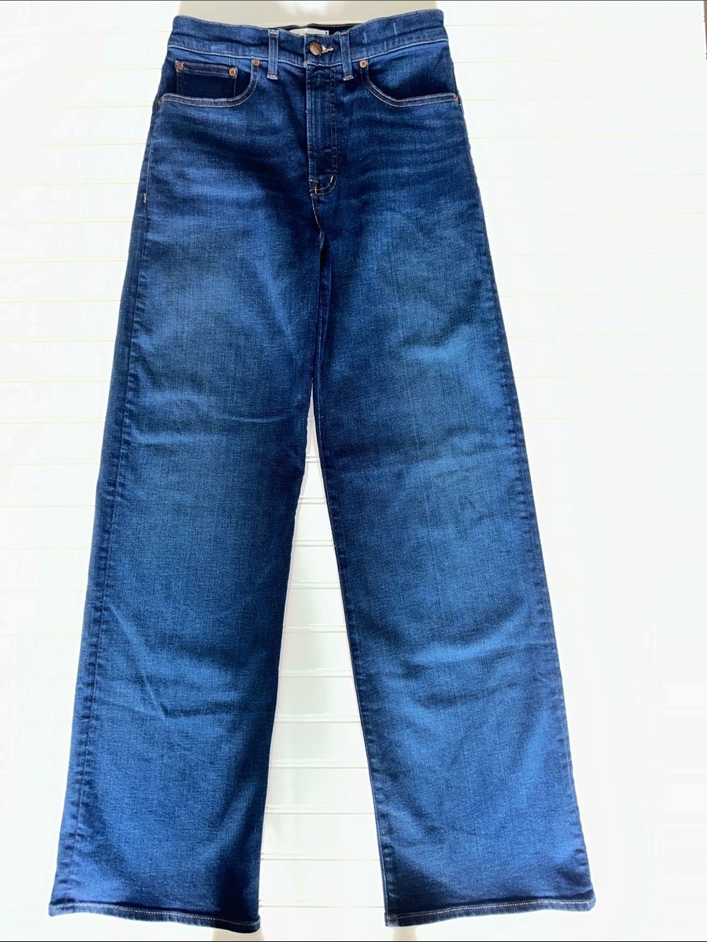 NWT Madewell The Perfect Vintage Wide Leg Jeans 27 High Rise Dark Wash $148